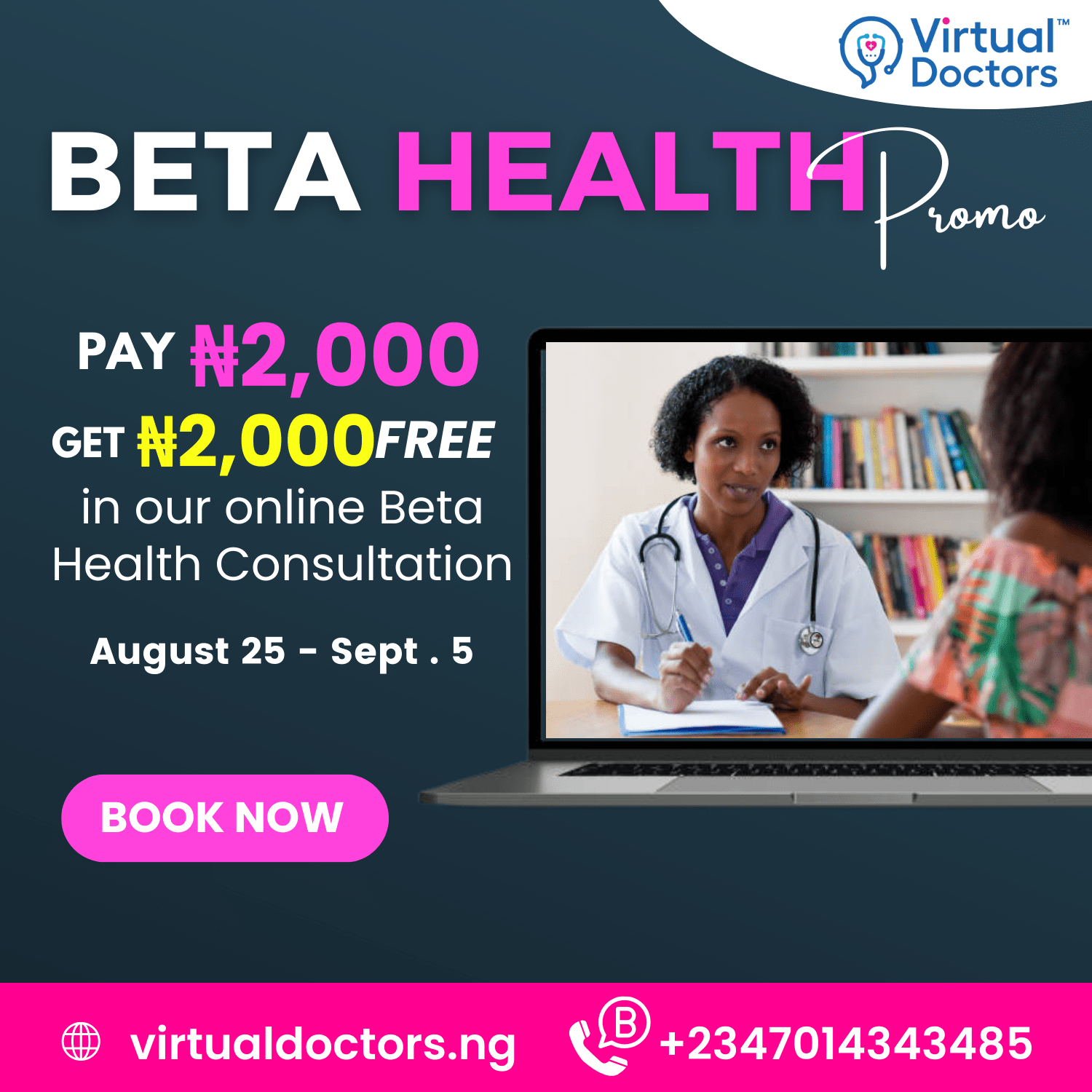 Virtual Doctors Beta Health Promo Free Online Healthcare